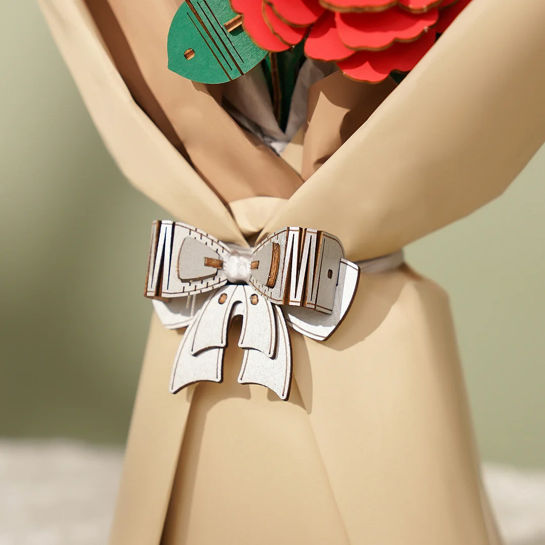Robotime Rowood DIY 나무 꽃 꽃다발 3D 나무 퍼즐 TW01H