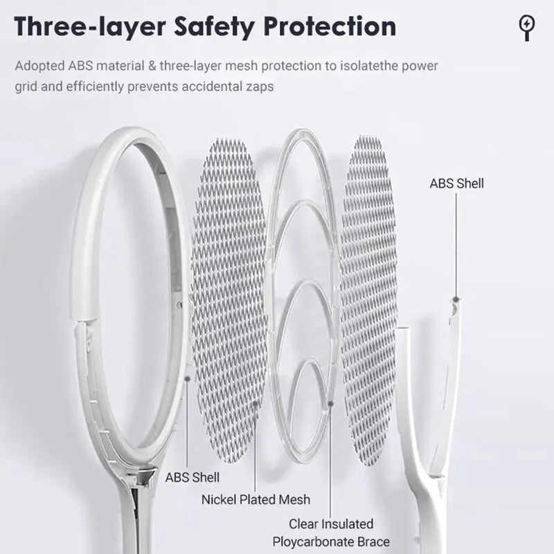 5 In 1 Fast Charging Racket Mosquito Swatter
