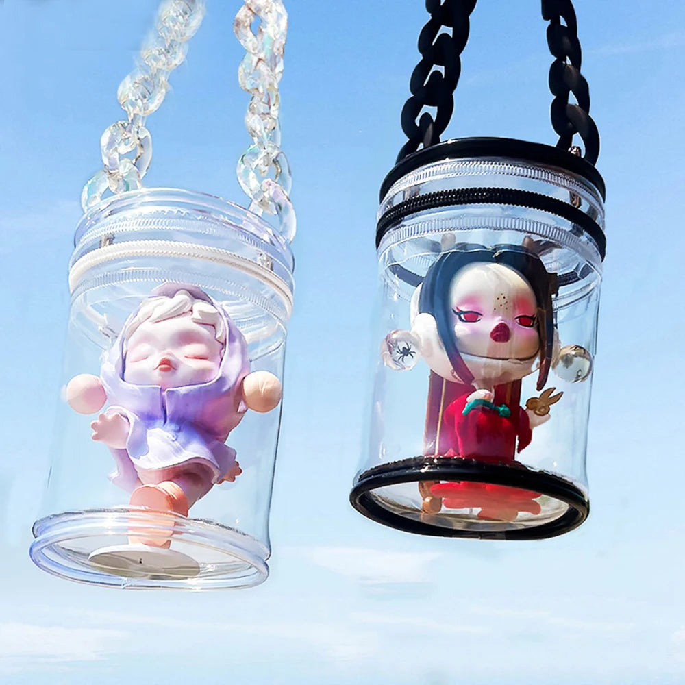 Transparent Cylindrical Storage Bag