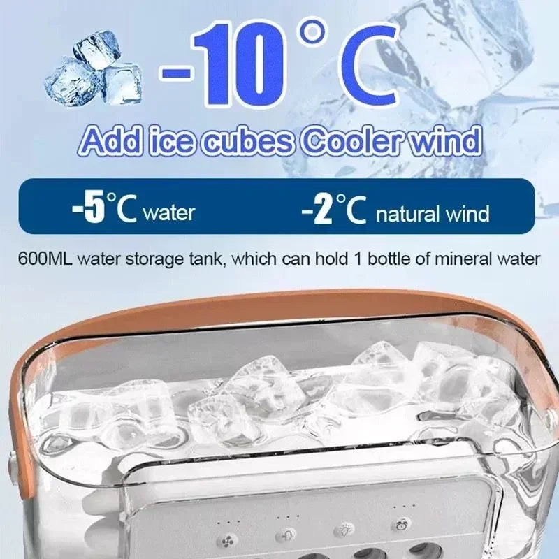 Portable 3 In 1 Fan Air Cooler LED Night Lights Humidifier