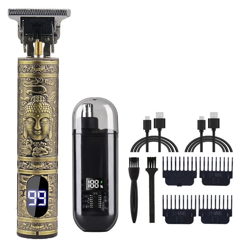 T9 Vintage Men's Electric Hair Clipper Beard Trimmer/Rechargeable
