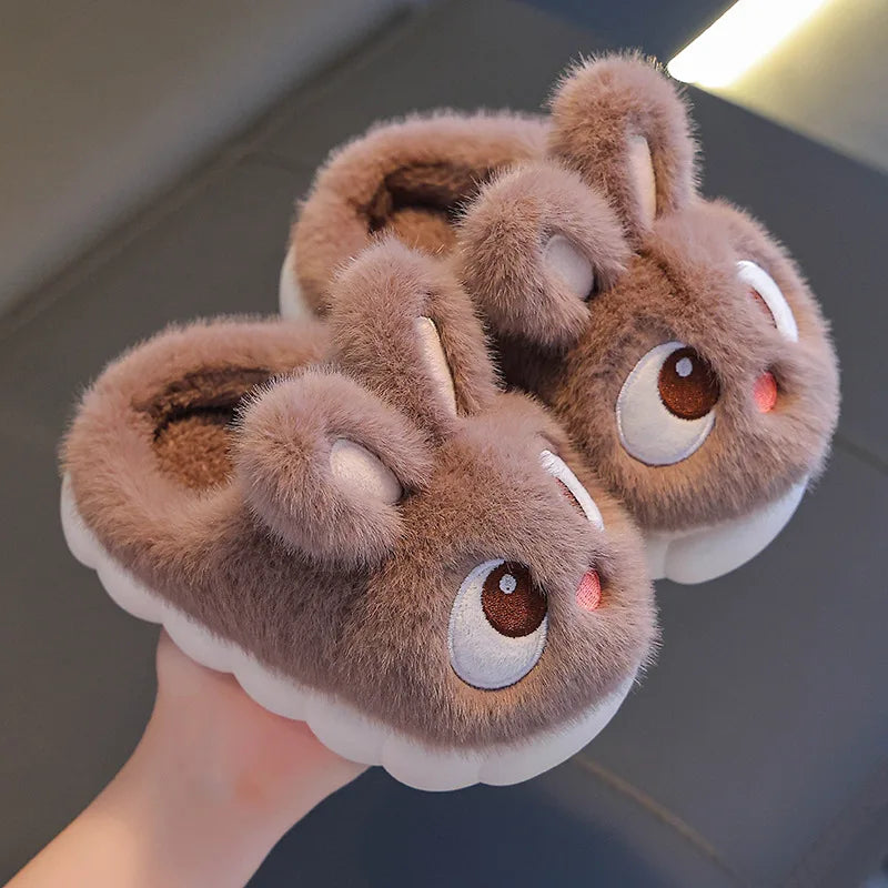 Kids Cute Rabbit Fluffy Slippers