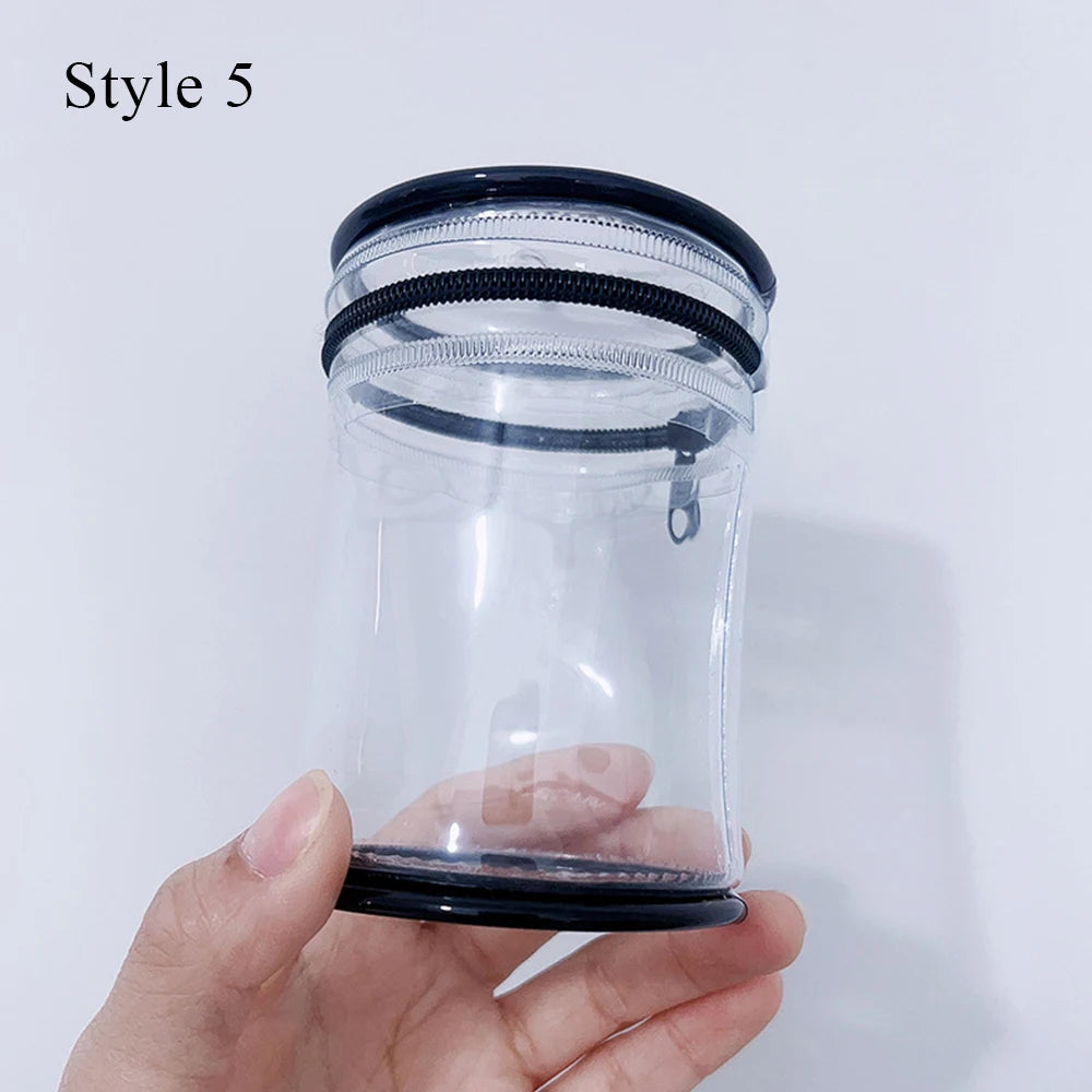 Transparent Cylindrical Storage Bag