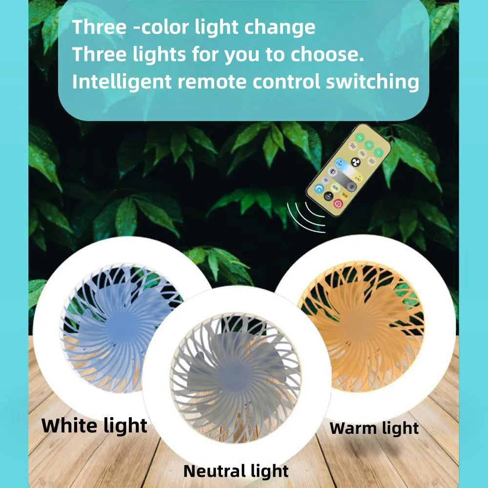 2-in-1 Three-speed Mode LED Fan Light LED Lamp Bead