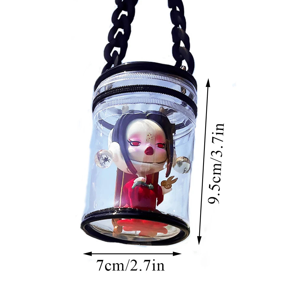 Transparent Cylindrical Storage Bag