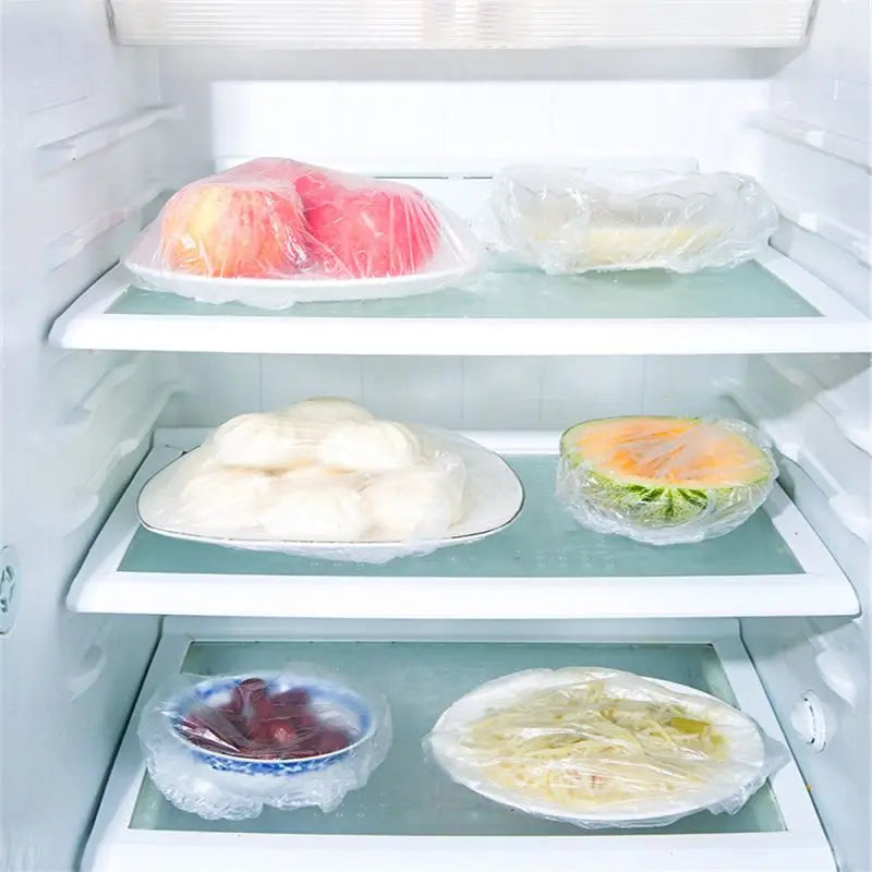 Disposable Food Cover Food Grade Plastic Elastic 100pcs