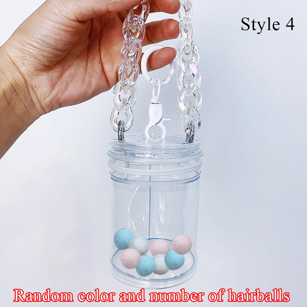 Transparent Cylindrical Storage Bag