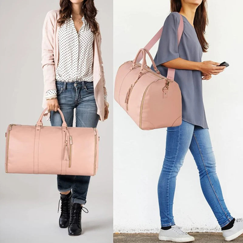2024 Fashion Large PU Folding Suit Storage Bag