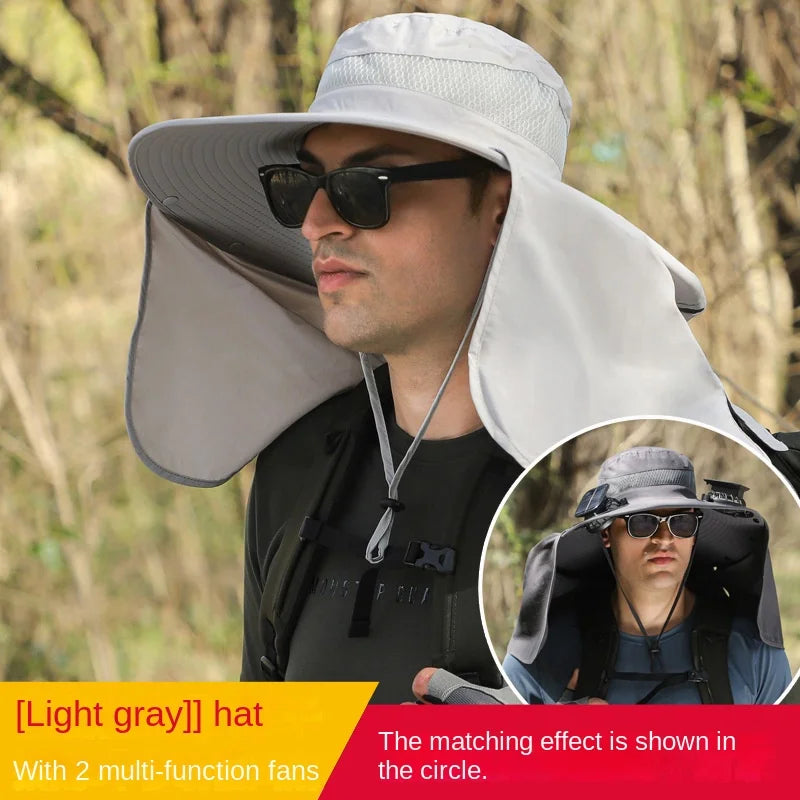 Outdoor Fan Cap multi-purpose Rechargeable
