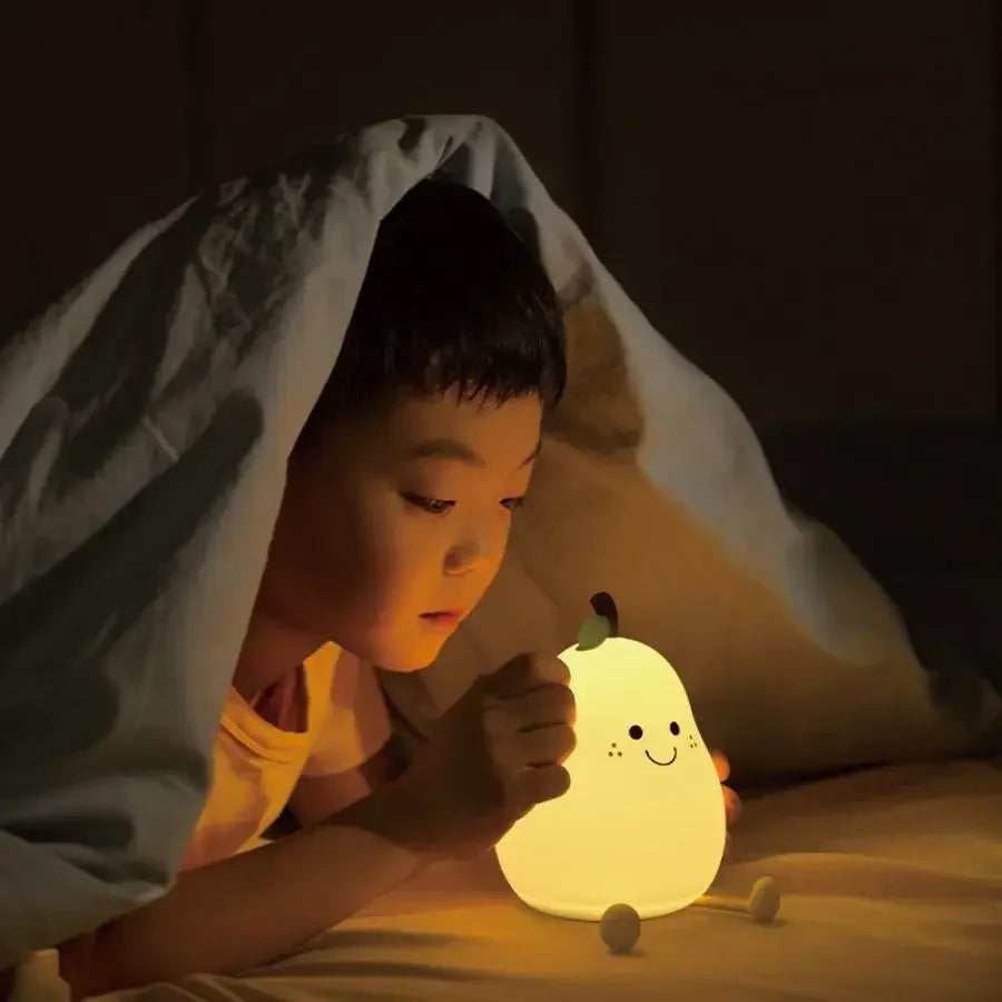 LED Pear Fruit Silicone Night Light
