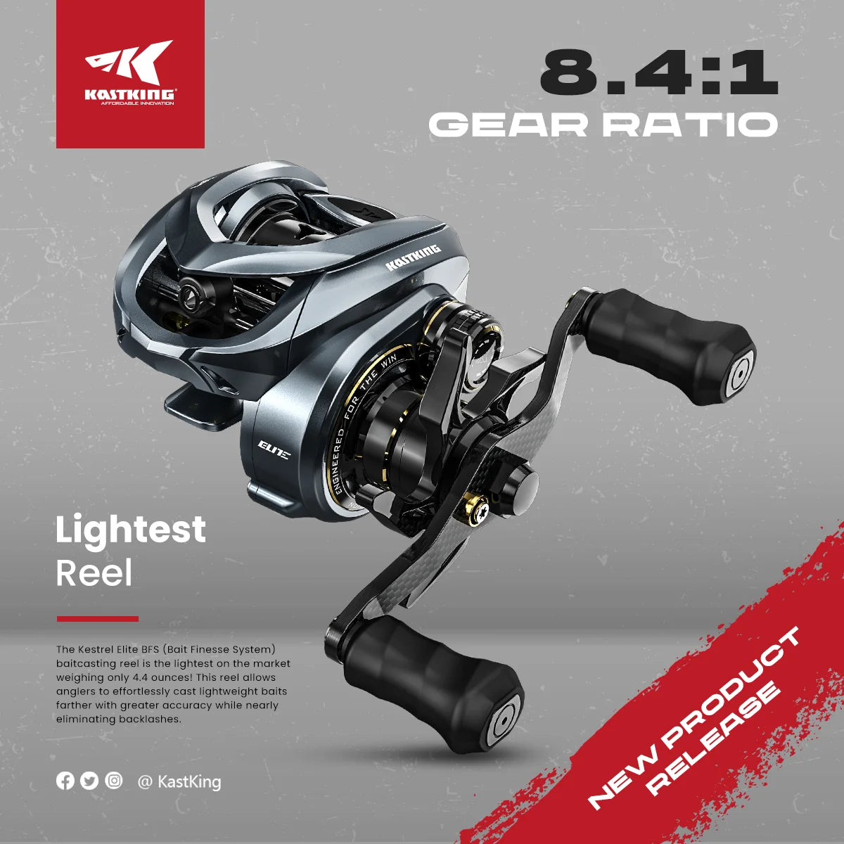 KastKing Kestrel Elite Magnesium Frame High Speed Fishing Reel