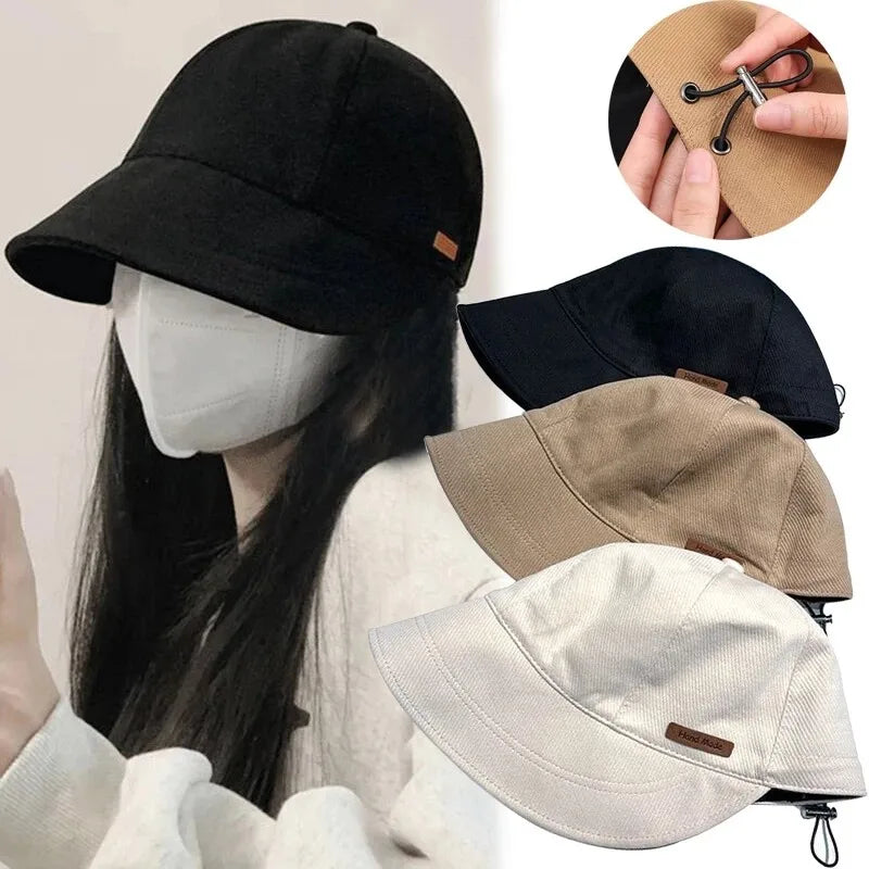 Foldable Sunhat Adjustable Cotton Wide Brim