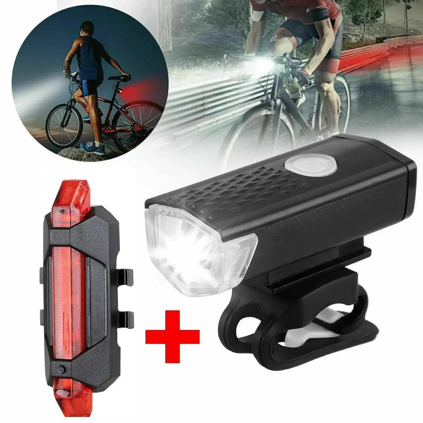 MTB 자전거 전조등 USB LED 충전식 방수