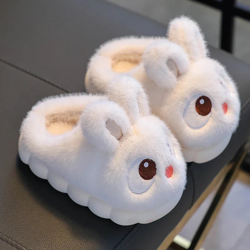 Kids Cute Rabbit Fluffy Slippers