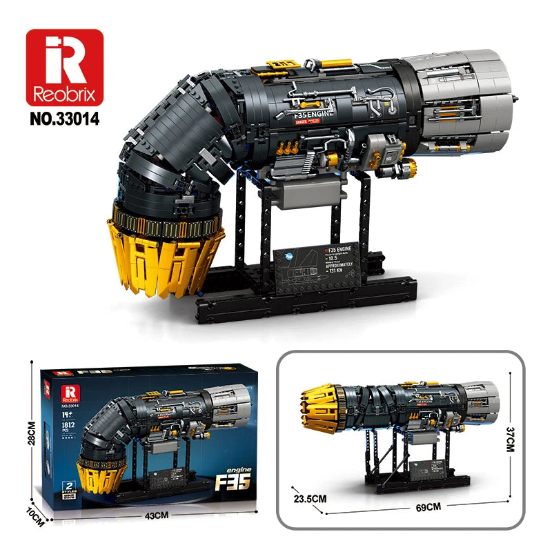 Reobrix Turbofan Engine Building Blocks 1812PCS