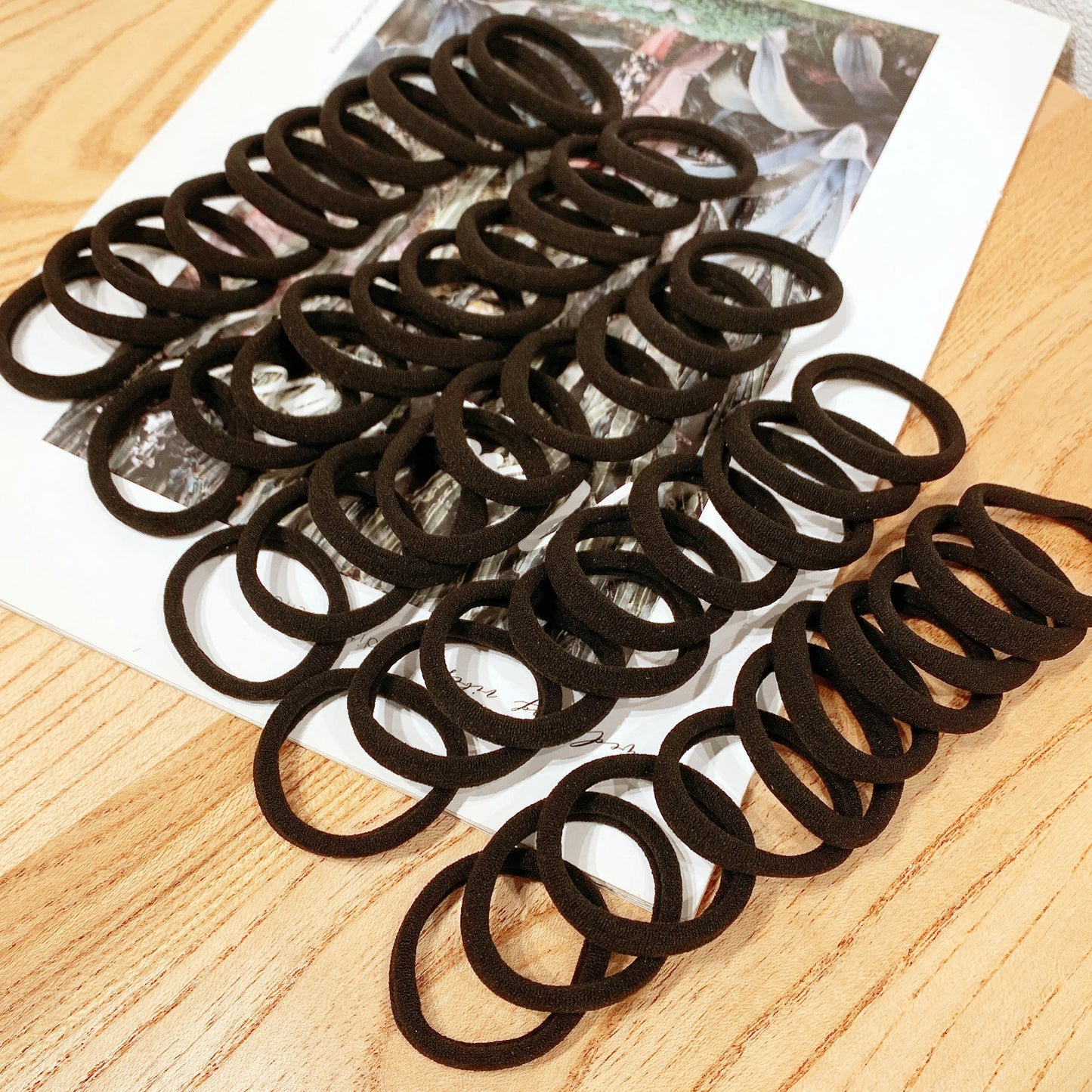 50/100pcs 높은 탄성 헤어 밴드