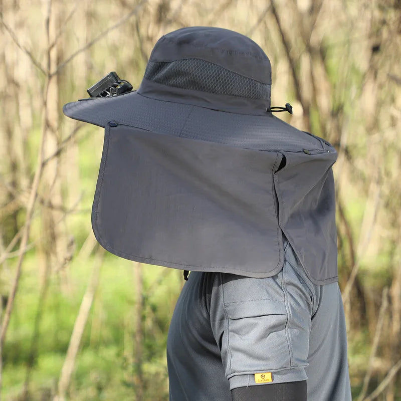 Outdoor Fan Cap multi-purpose Rechargeable