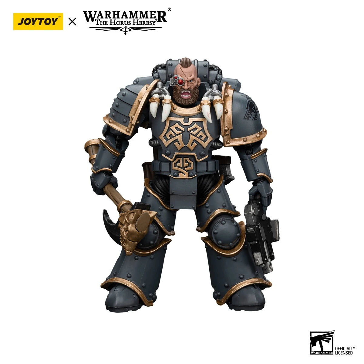 JOYTOY Warhammer 40k 1/18 Action Figures Anime 12cm Space Wolves Grey Slayer Pack