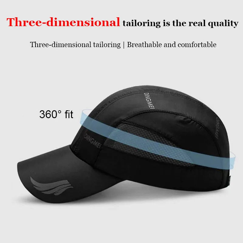 Quick Dry Solid Snapback Bone Mesh Baseball Cap