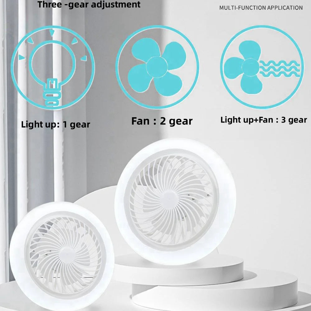 2-in-1 Three-speed Mode LED Fan Light LED Lamp Bead