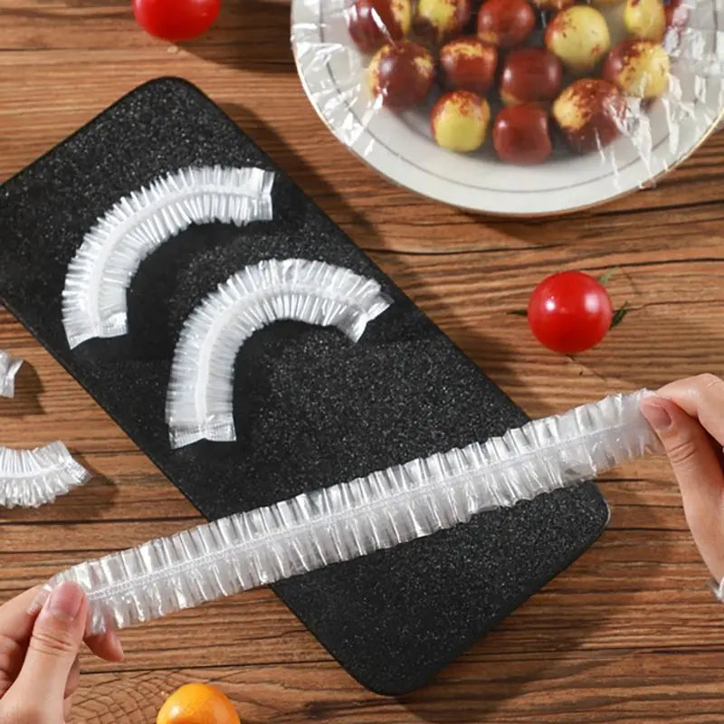 Disposable Food Cover Food Grade Plastic Elastic 100pcs