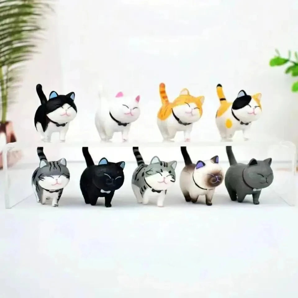 Cute Cat Ornaments Set 9pcs