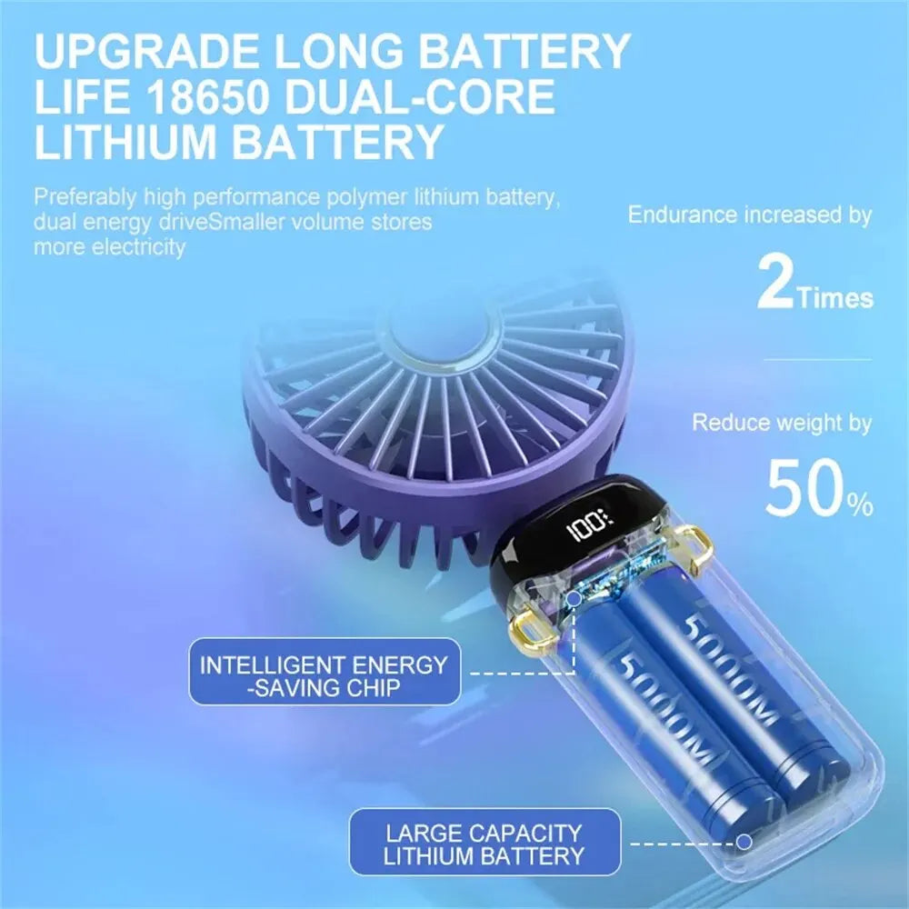 4000mAh 휴대용 미니 팬 5단 USB