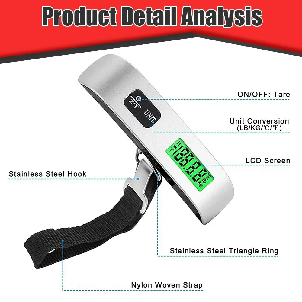 Portable Scale Digital LCD Display 110lb/50kg