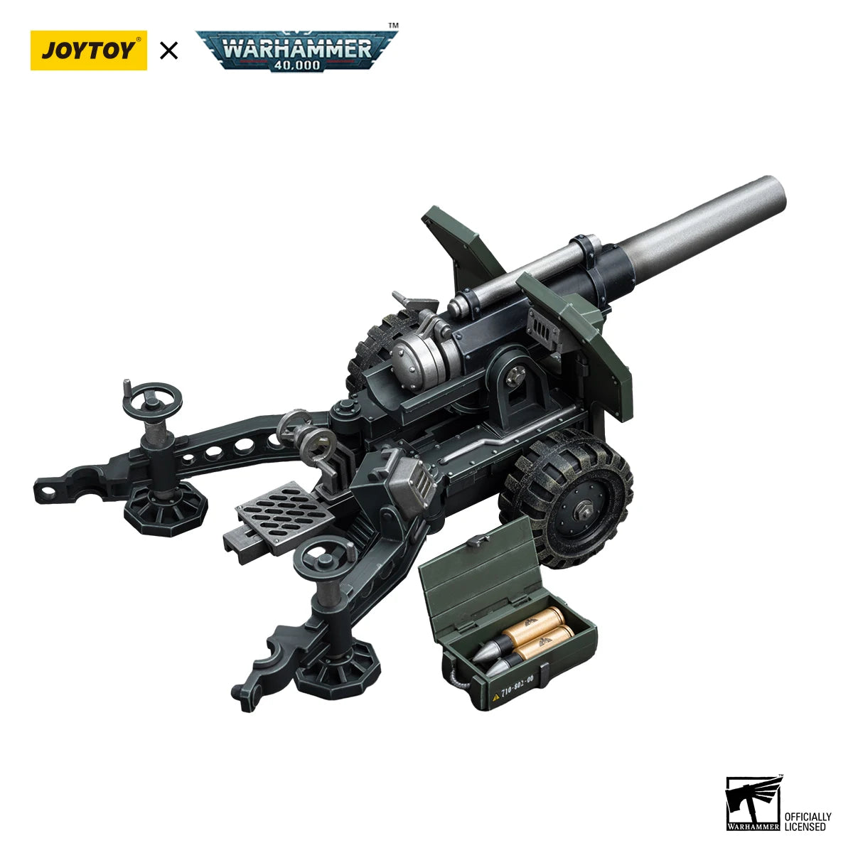 JOYTOY Warhammer 40k 1/18 Action Figures Anime Astra Militarum Ordnance Team with Bombast Field Gun Mobile Soldier Model Toys