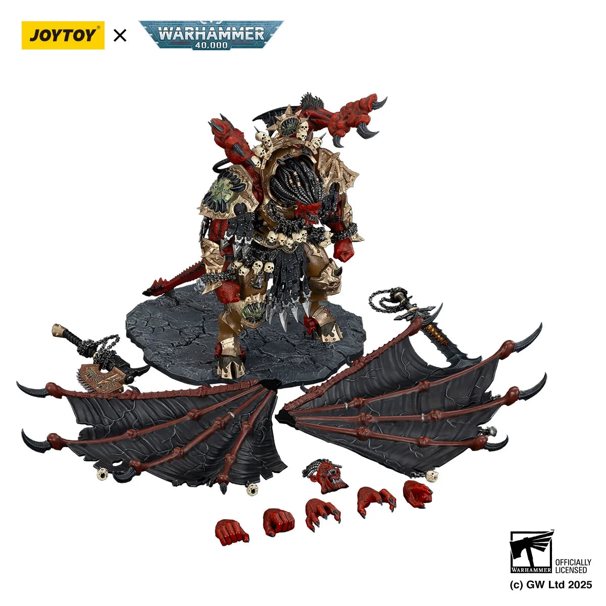 JOYTOY Warhammer 40k 1/18 Action Figures 38cm World Eaters Angron, Daemon Primarch of Khorne