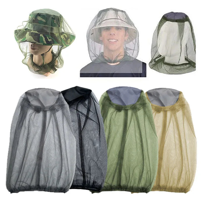 Mosquito Bee Insect Mesh Head Face Protector Net Hat