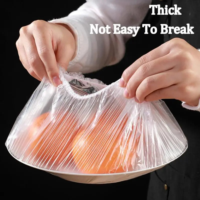 Disposable Food Cover Food Grade Plastic Elastic 100pcs