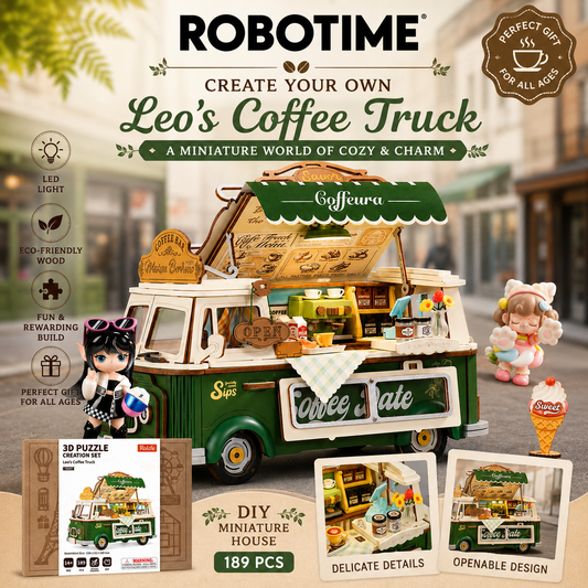 Rolife Leo's Coffee Truck 3D Wooden Puzzle TGS07