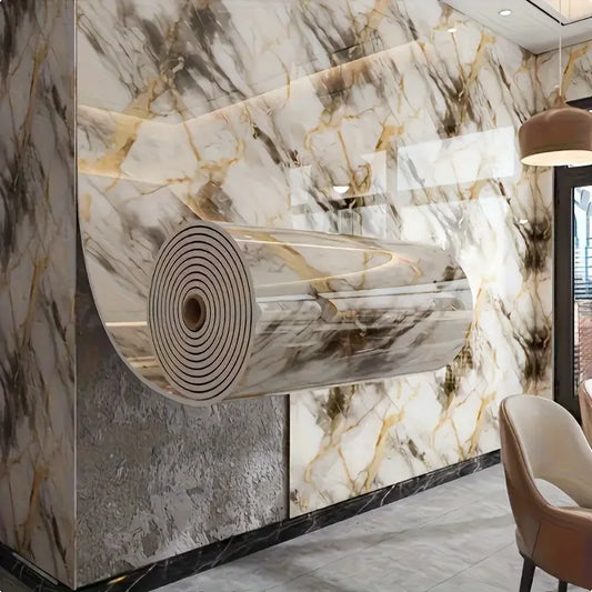 Marble Thick Foam Bedroom Wallpaper
