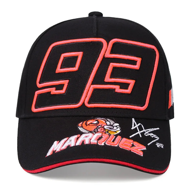 Motorcycle Baseball Cap 93 sign Embroidery