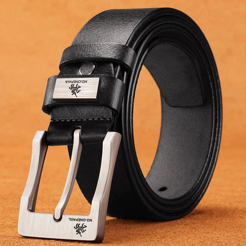 Genuine Leather For Men's High Quality Buckle Belt Cowskin