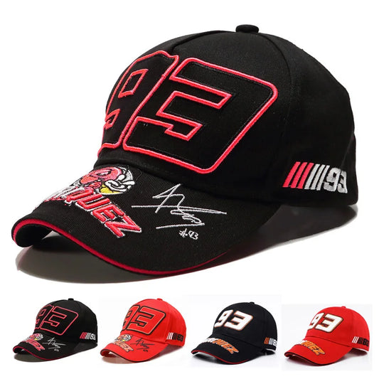 Motorcycle Baseball Cap 93 sign Embroidery