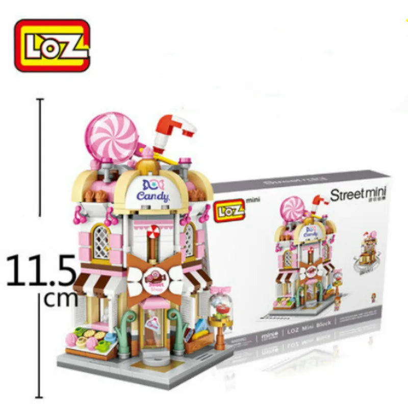 LOZ Building Blocks City View Scene Coffee Shop Retail Store