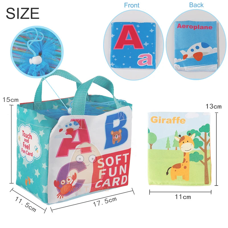 Soft Alphabet Cards With Cloth Bag 26PCS