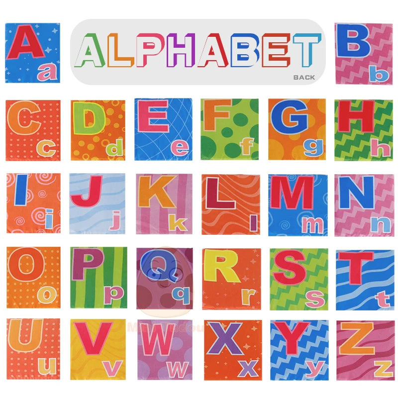 Soft Alphabet Cards With Cloth Bag 26PCS