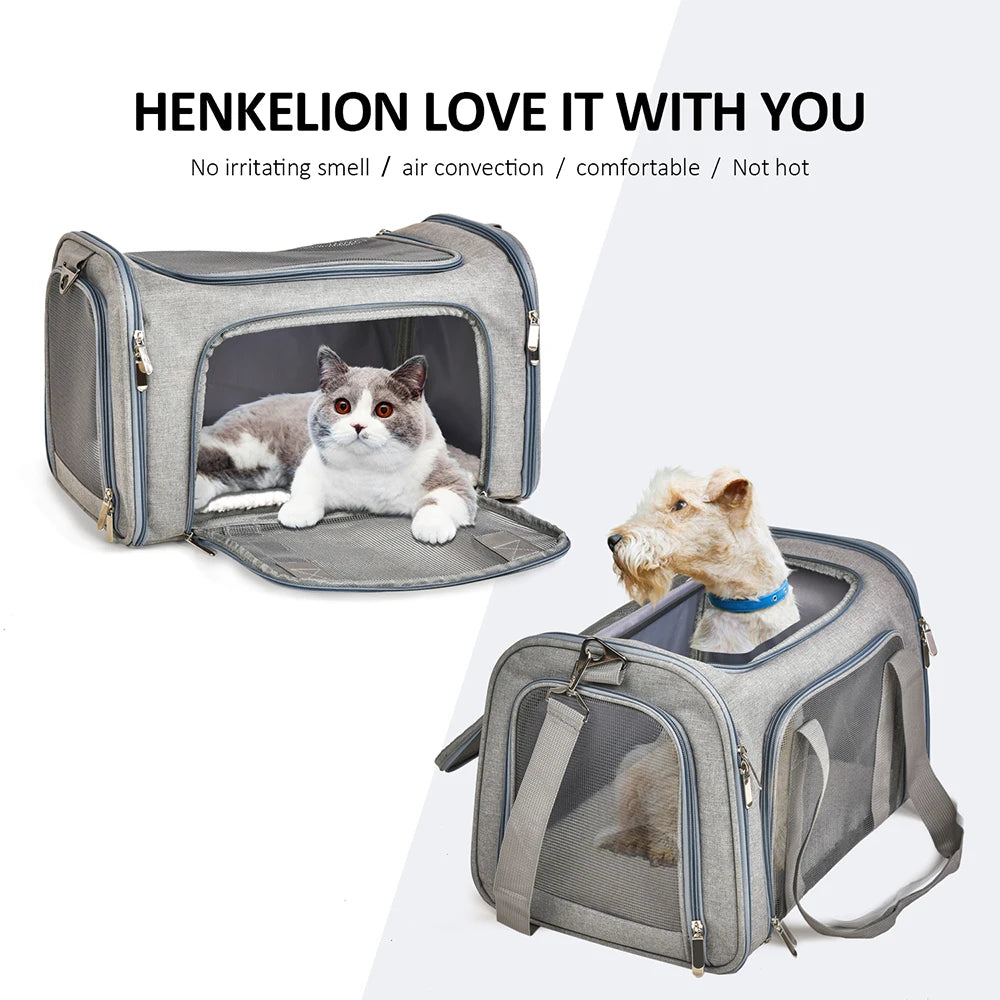 Pet Carrier Travel Bag with Fleece Pad