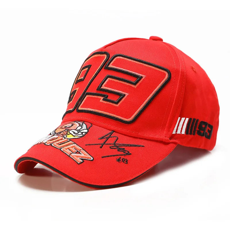 Motorcycle Baseball Cap 93 sign Embroidery