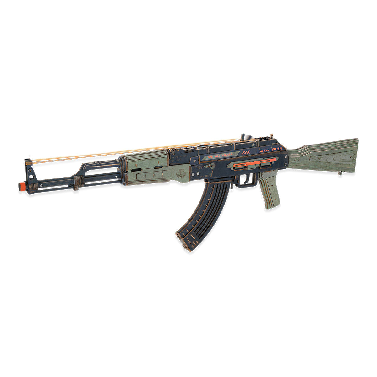 ROKR AK-47 Assault Rifle Toy Gun 3D Wooden Puzzle LQ901 Green