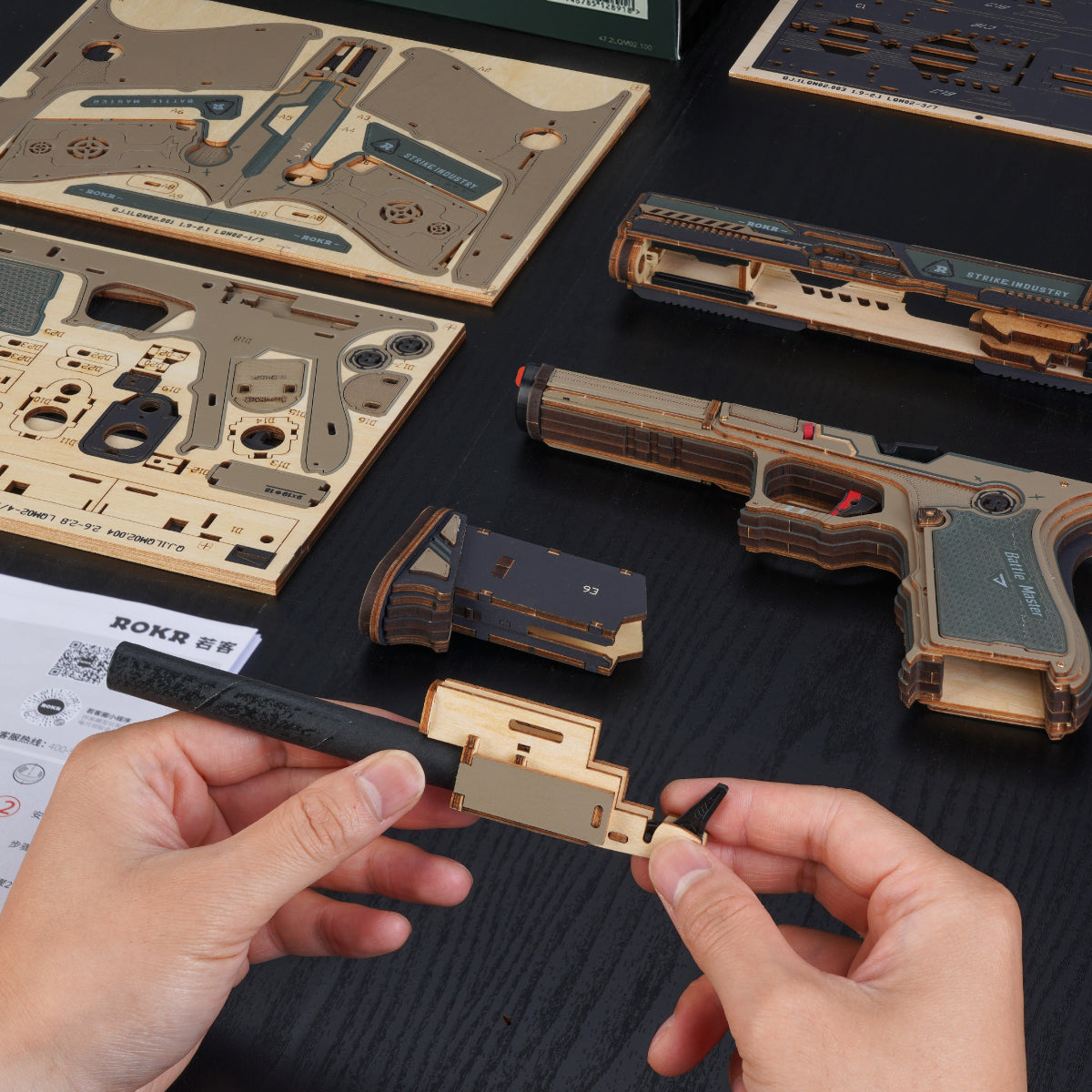Robotime ROKR Legato C18 Pistol Wooden Gun Toy