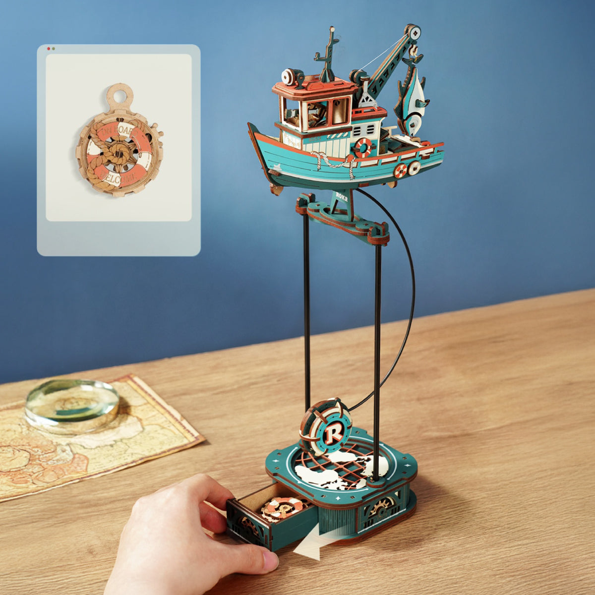 Robotime ROKR Lucky Trawler Pendulum Balance Toy 3D Puzzle