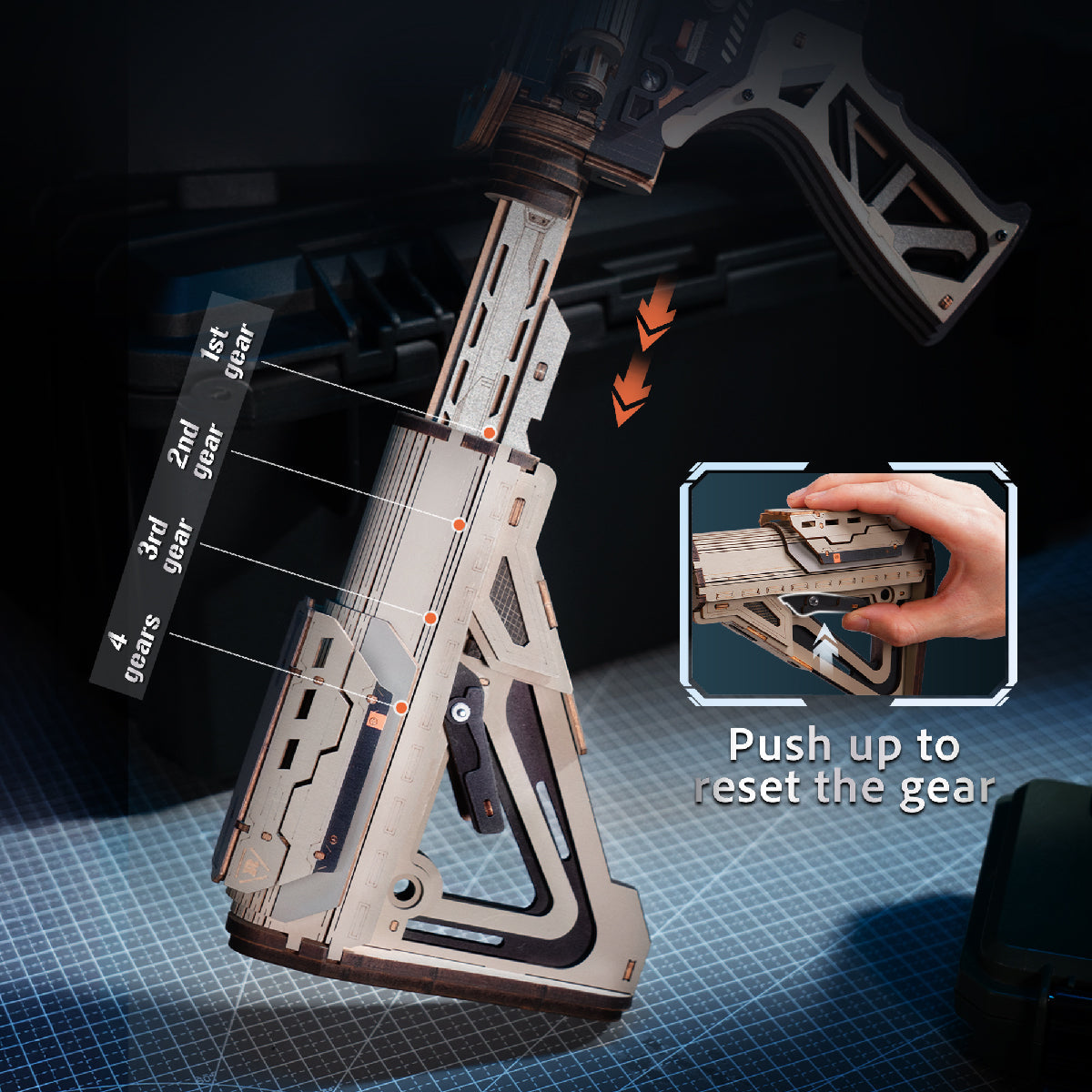 Robotime ROKR M416 Carbine 3D Wooden Puzzle LQB02