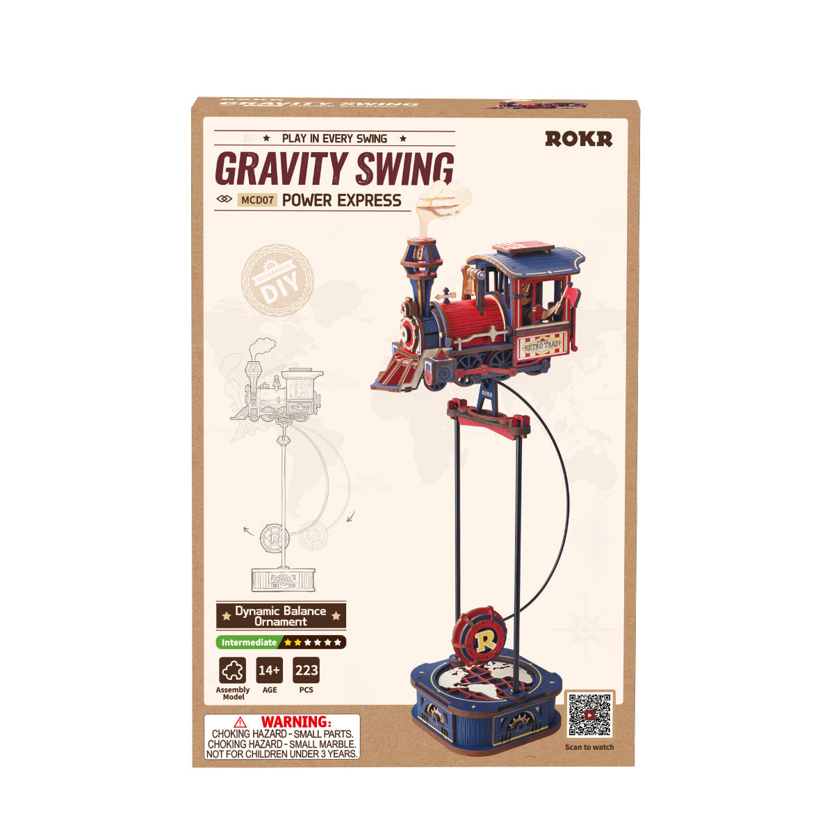 Robotime ROKR Power Express Pendulum Balance Toy 3D Puzzle