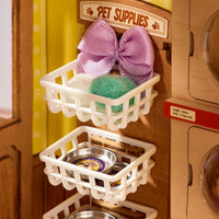 Robotime Rolife Fluffy Friends Store DIY Miniature House