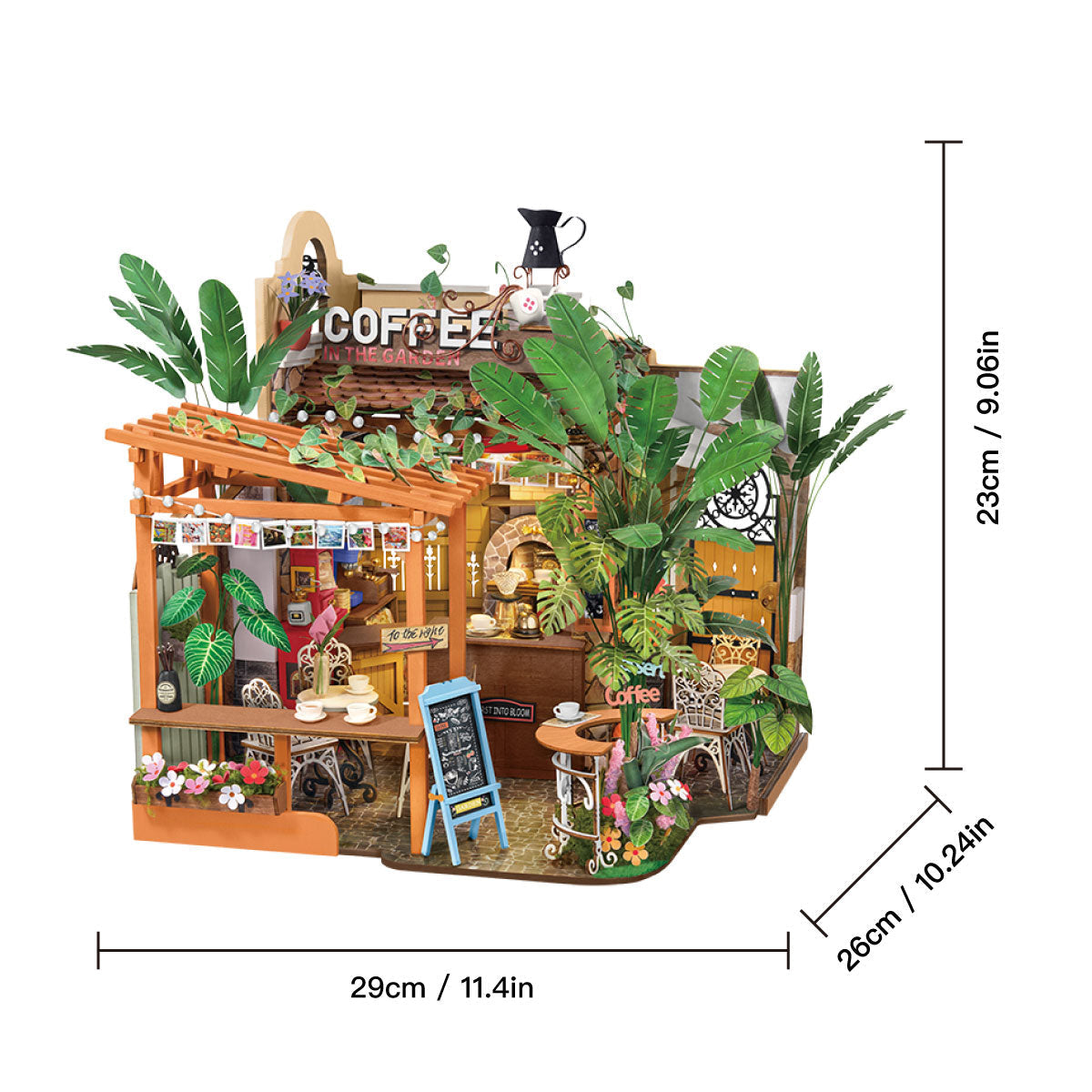 Robotime Rolife Leafree Café DIY Miniature House