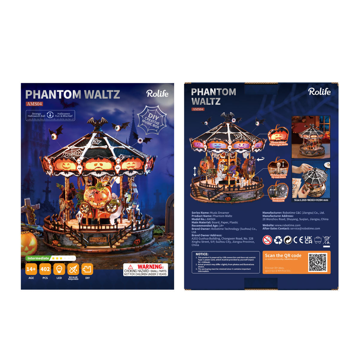 Robotime Rolife Phantom Waltz DIY Music Box